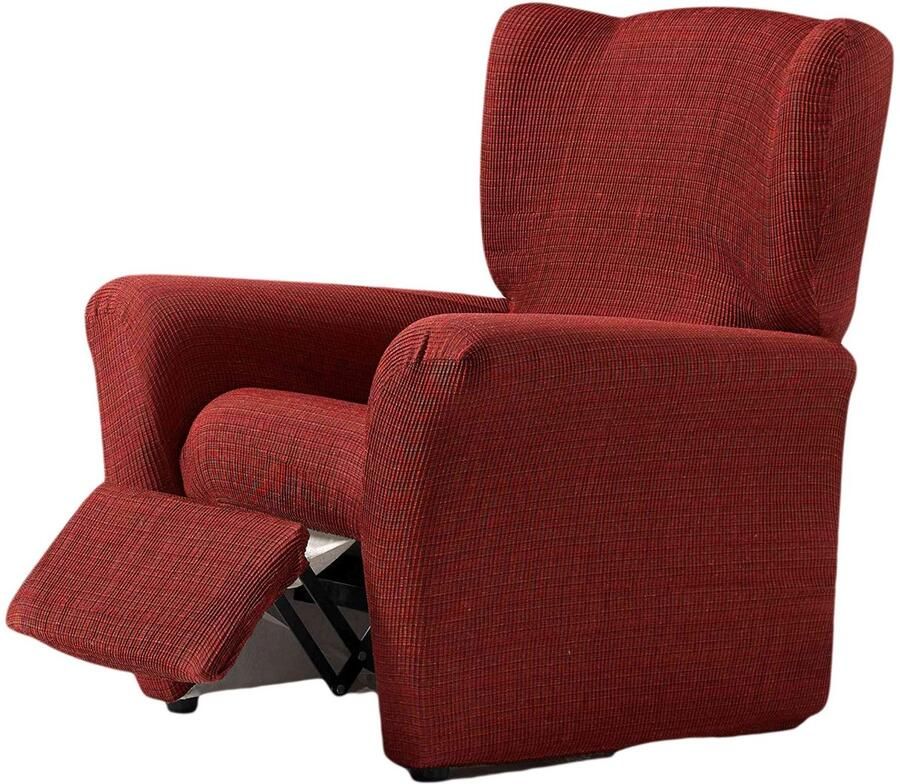 Zebra Technologies Zebra Textiel Estoralis Vega Modern Design Relax Fauteuilhoes Elastische jacquardstof Rood Voor fauteuils van 70 tot 90 cm. Fauteuilbescherming Aanpasbaar aan alle soorten fauteuils