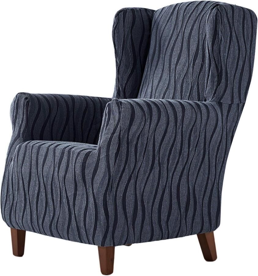 Zebra Textil Zebra Andromeda Elastische hoes voor oorfauteuil maat 1-zits (standaard) kleur blauw (meerdere kleuren beschikbaar)