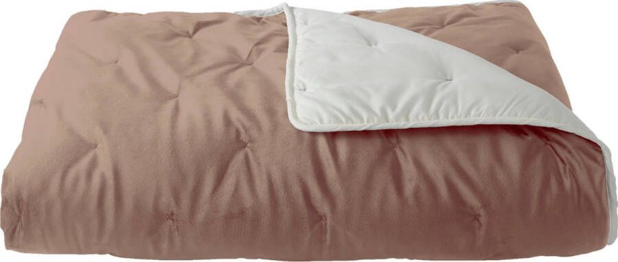 Zelesta Sprei Bed Wasbaar Dekbed Plaid Deken Velvetbed Taupe 220x240cm