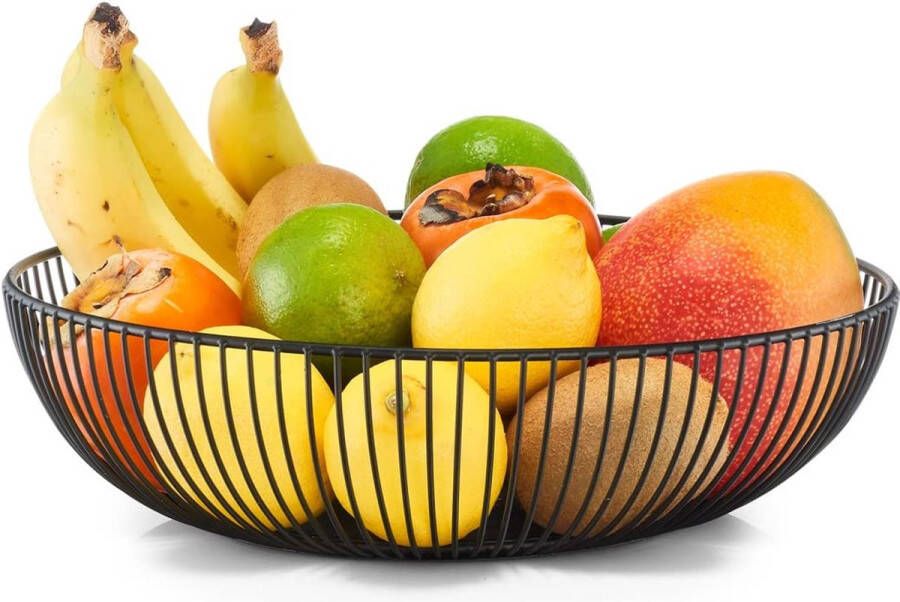 Zeller 27382 Fruitmand metaal zwart Ø 28 x 8 cm