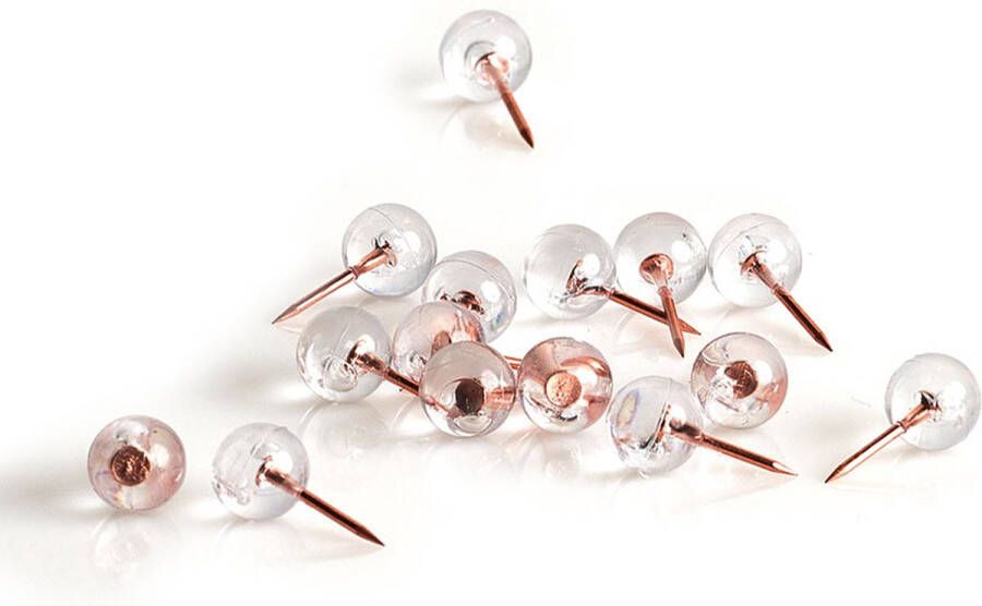 Zeller Present Doorzichtige punaises ronde kop Punaises ronde kop 25 stuks Punaises ronde kop 25 stuks - Foto 2