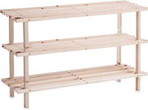 Zeller Shoe Rack 2 tiers Fir Wood