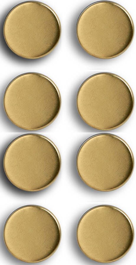 Zeller whiteboard koelkast magneten extra sterk 8x goud 2 cm