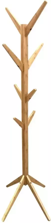 Zentrada Arte Regal Bamboe Kapstok 178cm 8 Haken Natuurlijk