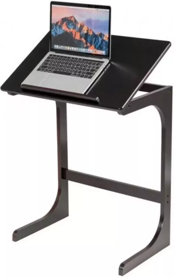 Zenzee Bijzettafel Laptoptafel Laptopstandaard Eettafel Klapbaar Voor Bank of bed B60 x H70 x D40 cm Bamboe