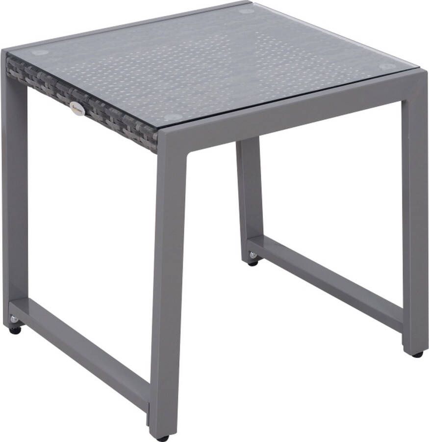 Zenzee Tuintafel Bijzettafel Tuinmeubelen Tafel Grijs 50 x 49 5 x 50 cm