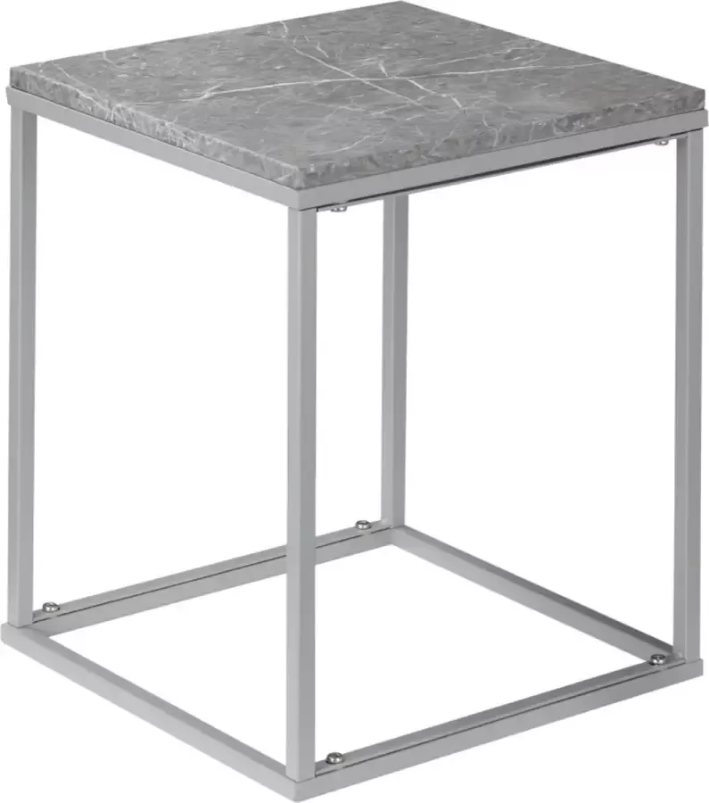 Zenzee Tuintafel Tuintafeltje Salontafels Balkontafel Bistrotafel Bijzettafel buiten Metaal Grijs 40 x 40 x 50 cm - Foto 2