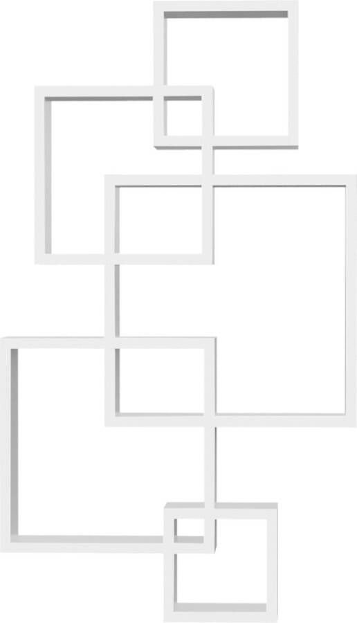 Zenzee Wandrek Muurdecoratie Wandplank Massief hout Wit