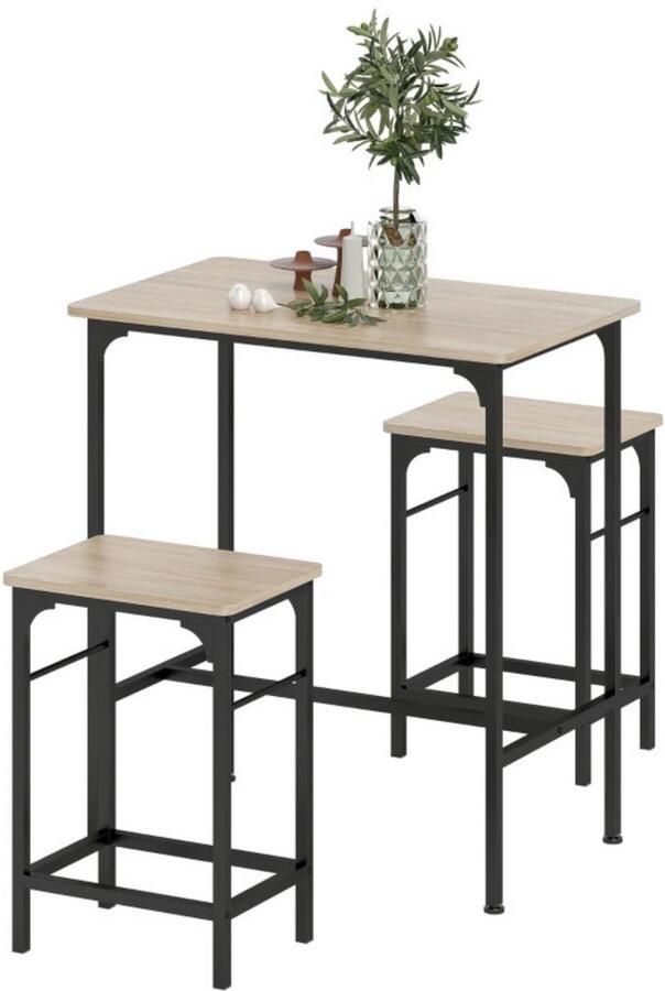 Zenzee Bartafel met barstoelen Bartafel Barkrukken Eetafel Eetkamertafel Industrieel