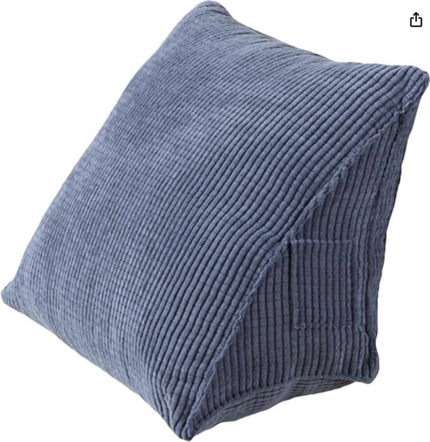 ZenZone XXL Leeskussen Incl 200g Extra kussenvulling Leeskussen Voor In Bed Wigkussen Zitkussen Orthopedisch & Ergonomisch Bookseat Rugsteun & Rugkussen Bed 60x50x30 cm Hemelsblauwe Kleur - Foto 2