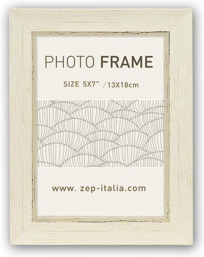 Zep TAMIGI WHITE Enkele fotolijst Kunststof Wit Tafel Muur 13 x 18 cm Rechthoekig