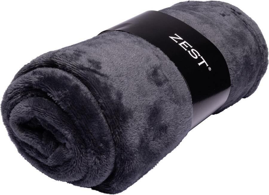 Zest Honden Deken Waterbestendig & Zacht 170x130cm Bescherming voor Bank Auto & Meubels Fleeceplaid voor Hond & Kat Fleecedeken Donkergrijs