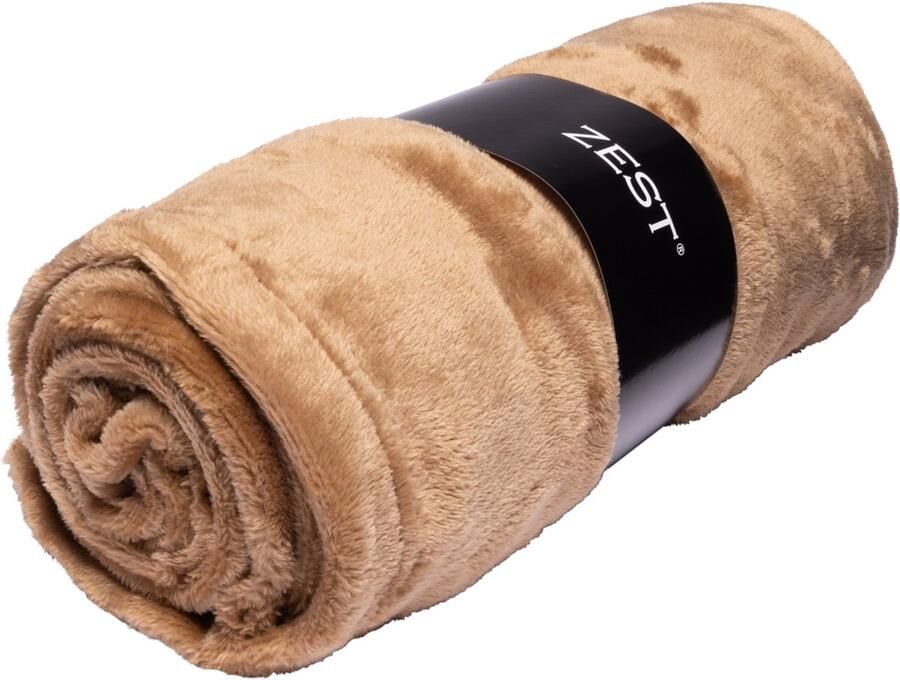 Zest Honden Deken Waterbestendig & Zacht Bescherming voor Bank Auto & Meubels Fleeceplaid voor Hond & Kat Fleecedeken Caramel