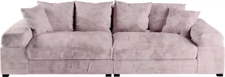 Geen merk Big Sofa Bankstel zitbank Fatguy Pink Roze Corduroy Ribstof Brede sofa bigsofa zetel Hoekbanken en hoeksalon bij zetelsenbedden