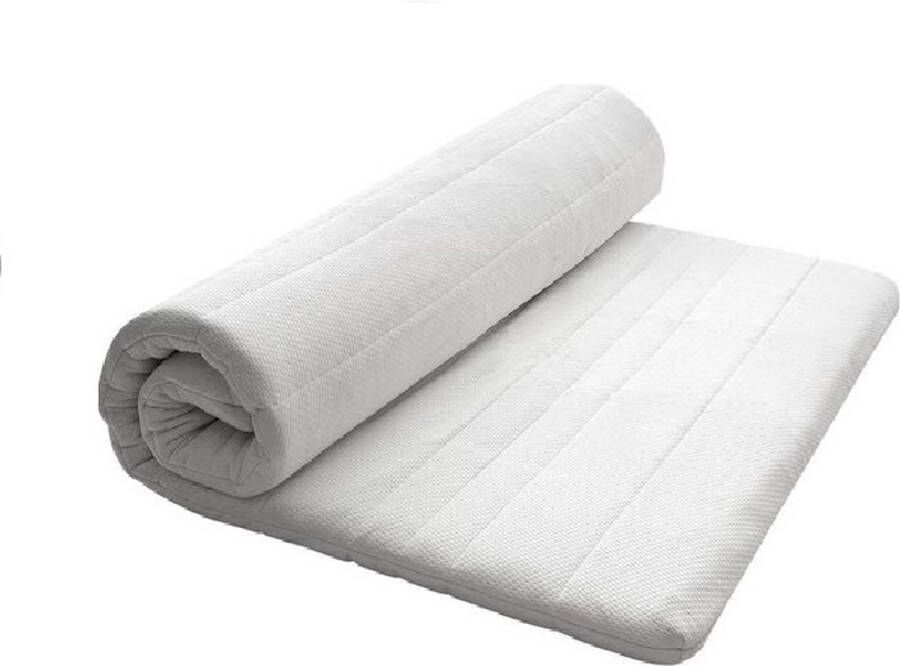 Geen merk Topper Comfortschuim 7cm dik 160x200 cm tweepersoons topdekmatras zetelsenbedden afritsbaar tijk Koudschuim