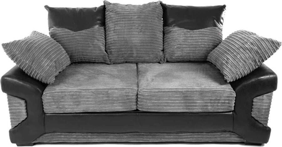 Geen merk Slaapbank Zetelbed Betis 2 zit- bankstel ribstof bank of Bed - Foto 2