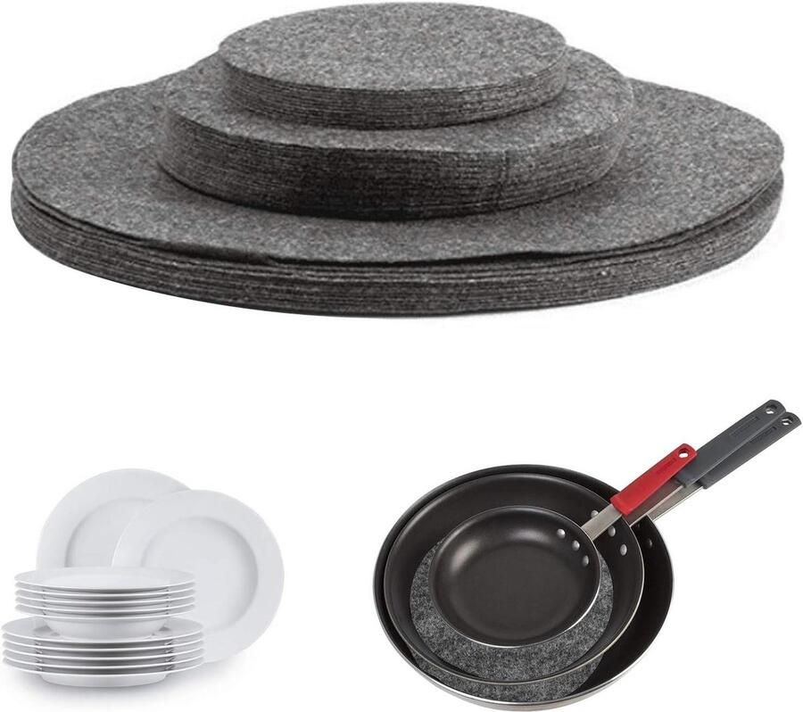 Zeynomax 24-delige set Zachte Vilt Plaat Dividers voor China Opslag met Beschermlaag