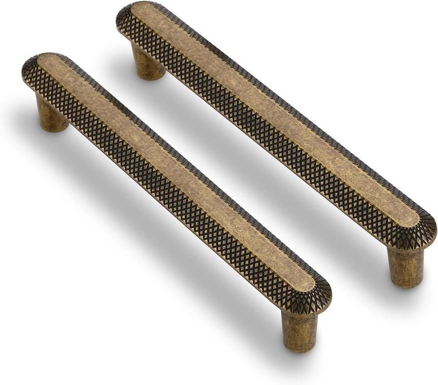 Allecto Plus 6 Antieke Messing Kastknoppen 128mm Vintage Keukenkast Handgrepen