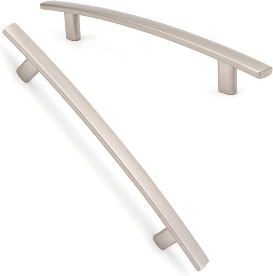 Zeynomax 6-delige set Keukenkast Handgrepen Geborsteld Nikkel Kast Hardware Lade Trekt Modern Design Duurzaam Materiaal 192mm Breedte