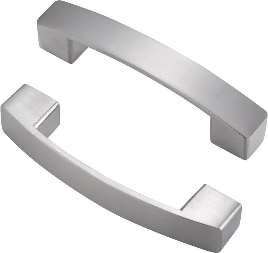 6-Pack deurgrepen keuken 128mm Keukenkast handgrepen in Geborsteld nikkel Kast hardware met lade trekt