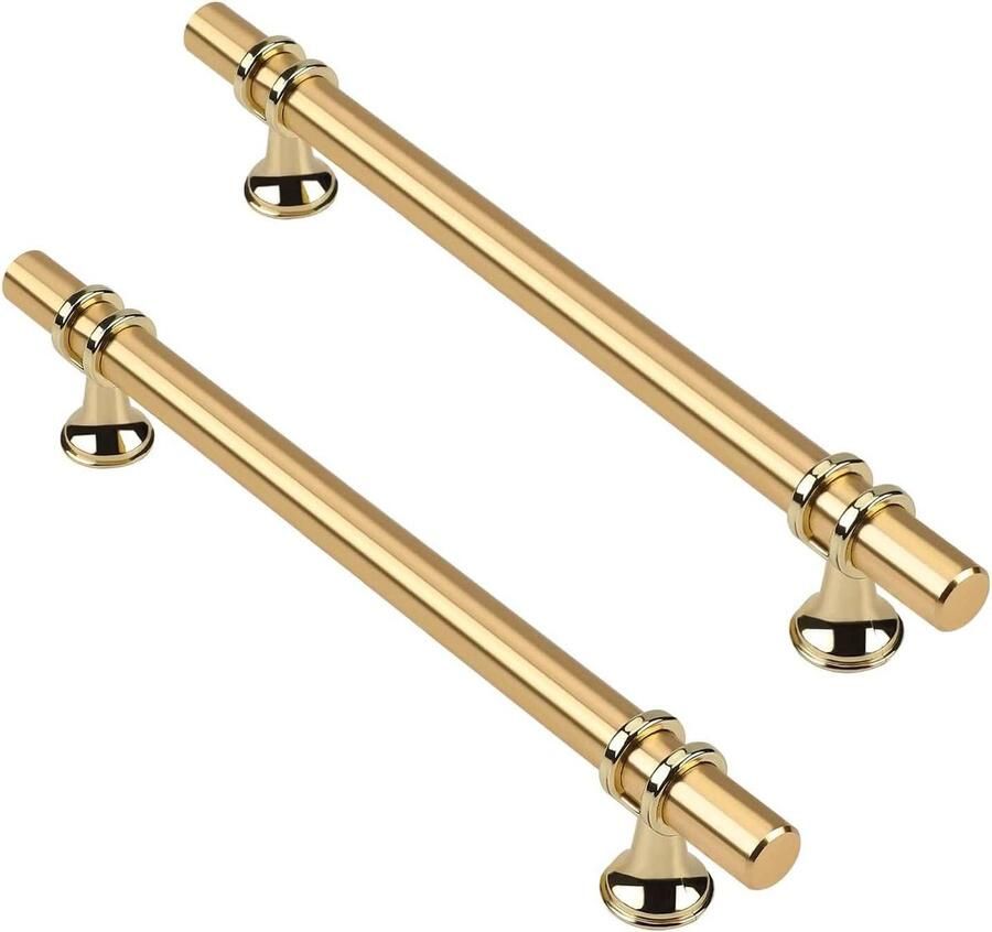 Zeynomax 6 Stuks Gouden Keukenkast Handgrepen 192mm Moderne Deurgrepen voor Keukenkastjes