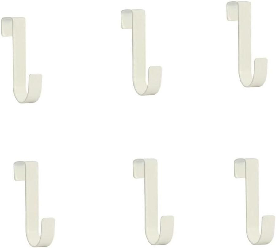 Allecto Premium Set van 6 handdoekhaken van roestvrij staal voor badkamerdeur Waterdichte deurkapstokken Universele haken voor frameloze glazen deur