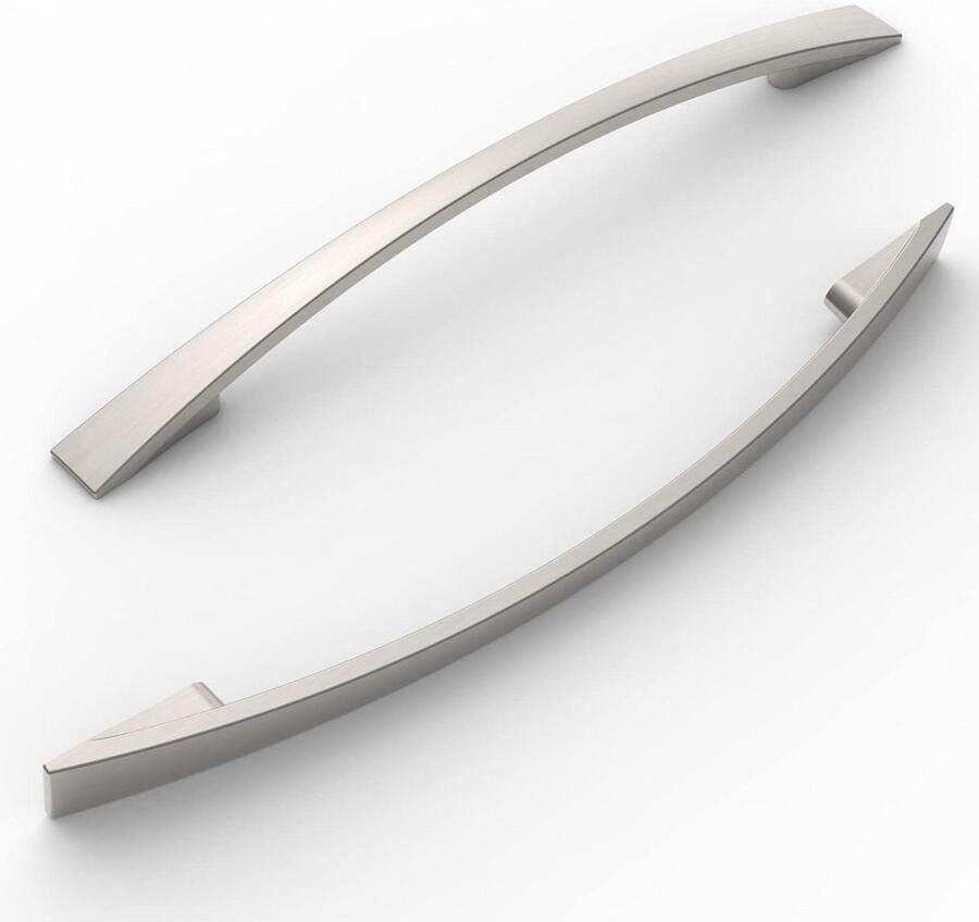 Zeynomax 6 Stuks Kastknoppen en Deurgrepen van Geborsteld Nikkel voor Keukenkasten Moderne Handgrepen 96mm Afstand Roestvrij Staal Duurzame Keuken Accessoires