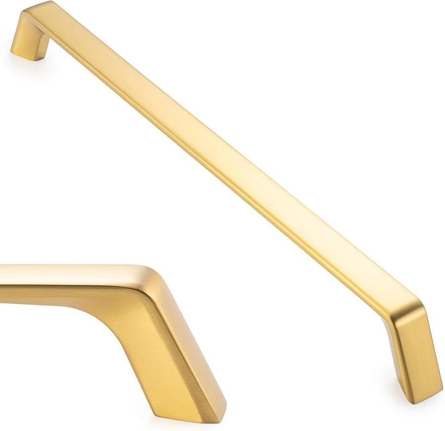 Allecto Plus Vintage Gouden Meubelgrepen 6 Stuks Zinklegering Deurgrepen Keuken Goud 192mm Stijlvolle en Duurzame Handgrepen