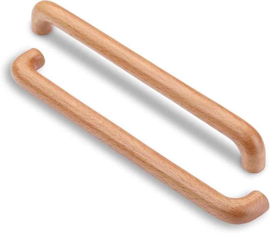 Allecto Plus Houten Keuken Deurgrepen Set van 6 stuks 224mm Gat Afstand T Bar Handvat voor Keukenkasten