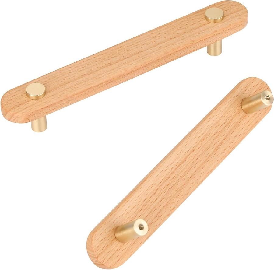 Zeynomax Houten Keukenkast Handgrepen Set van 6 128mm Kabinet en Lade Handgrepen Badkamer Accessoires