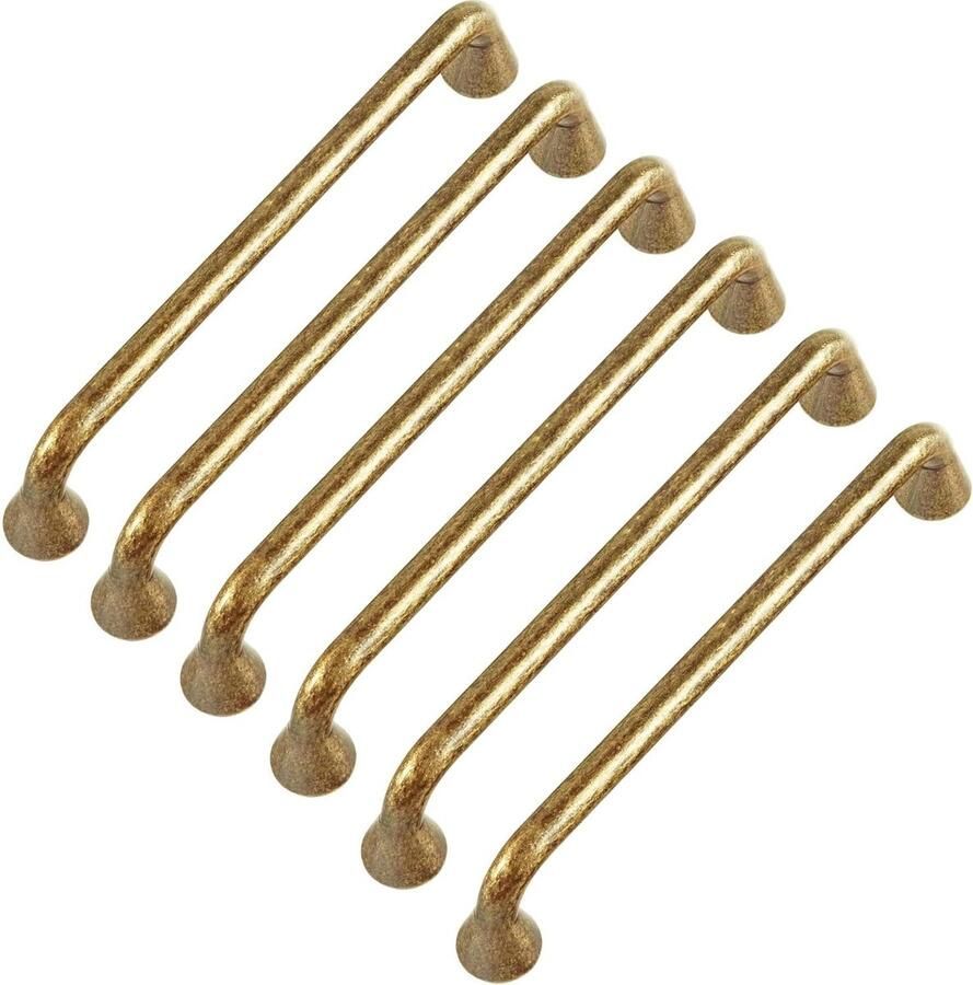 Zeynomax Keukenmeubelhandvat in antieke stijl voor keukenlades Set van 6 Retro design Middelafstand 96mm Duurzaam materiaal