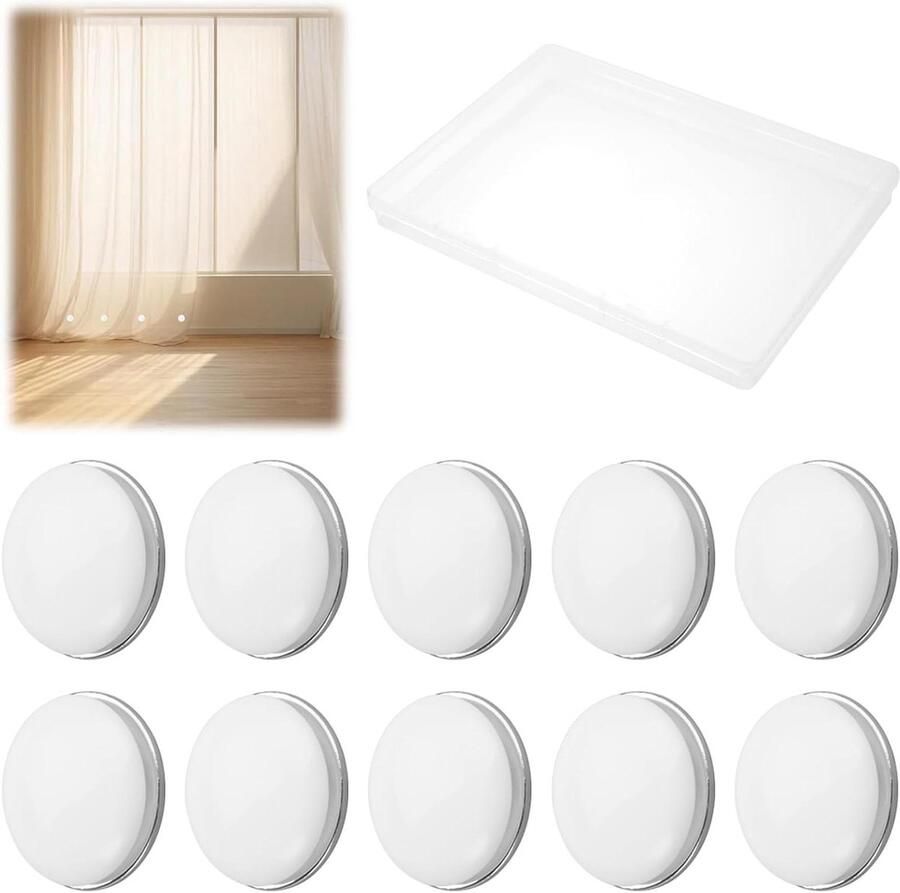 Zeynomax Magnetische gewichten voor douchegordijnen en tafelkleden Set van 10 Voor binnen- en buitengebruik