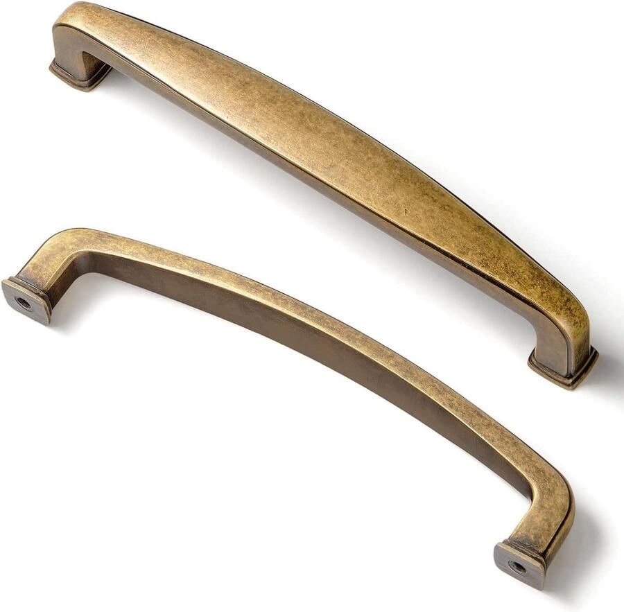 Allecto Plus 6-delige set vintage meubelgrepen 160mm antieke kastgrepen zinklegering keukengrepen Bronzen keukenkasten Stijlvolle handgrepen