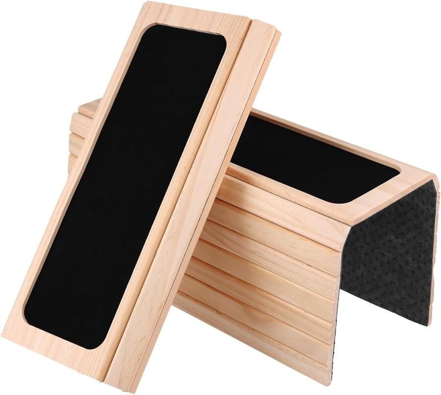 Zeynomax Opvouwbare Houten Sofa Arm Tray 43.1x34x0.9cm Thuis & Kantoor Handig & Stijlvol