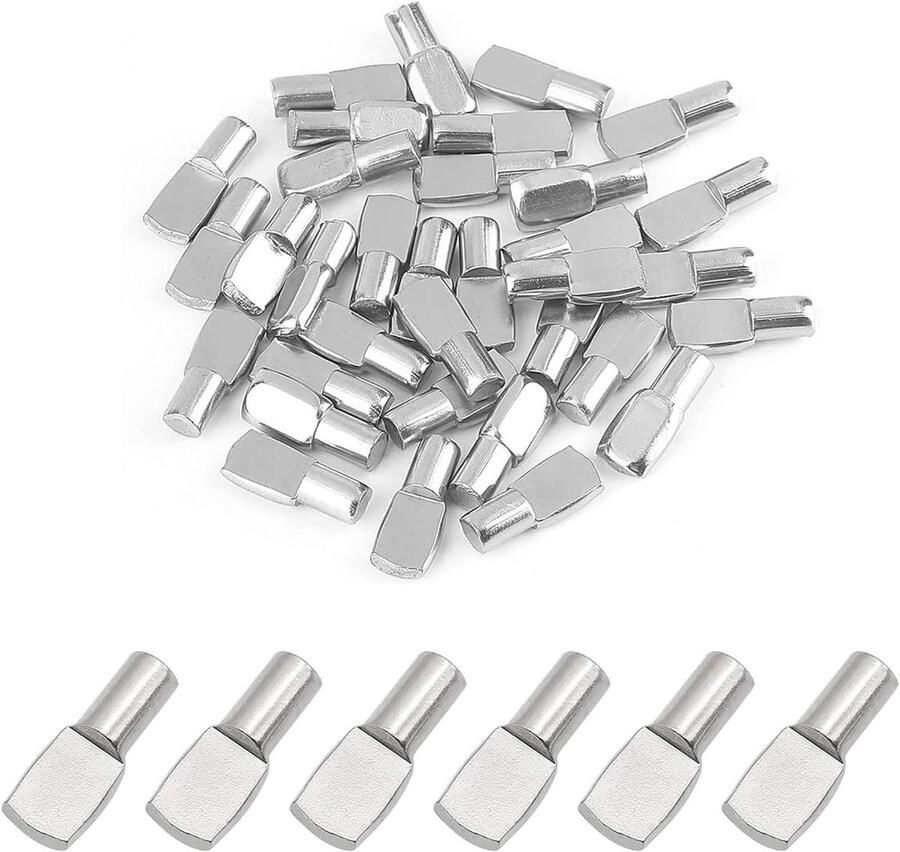 Plankdragers 50 stuks pennen 5 x 19 mm met opbergdoos voor kledingkast en rek set van plankdragers