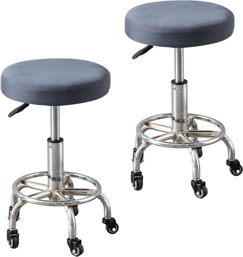 Zeynomax Ronde hoes voor kruk wasbaar en onderhoudsvriendelijk ademend en duurzaam geschikt voor krukken met diameter 28-40 cm deco hoes in kleuren