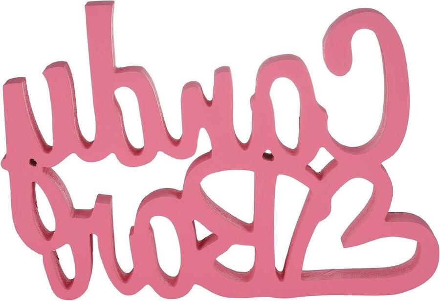 Zeynomax Roze Decoratieve Letter Candy Bar Tafel Ornament Houten Tafeldecoratie voor Bruiloften en Verjaardagen Candy Bar Partydecoratie