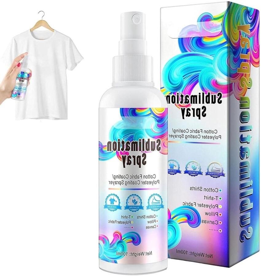 Zeynomax Sublimatie Coating Spray voor Katoenen Kussens en Canvas 100ml Duurzame Bescherming tegen Vervaging Professionele Print Resultaten