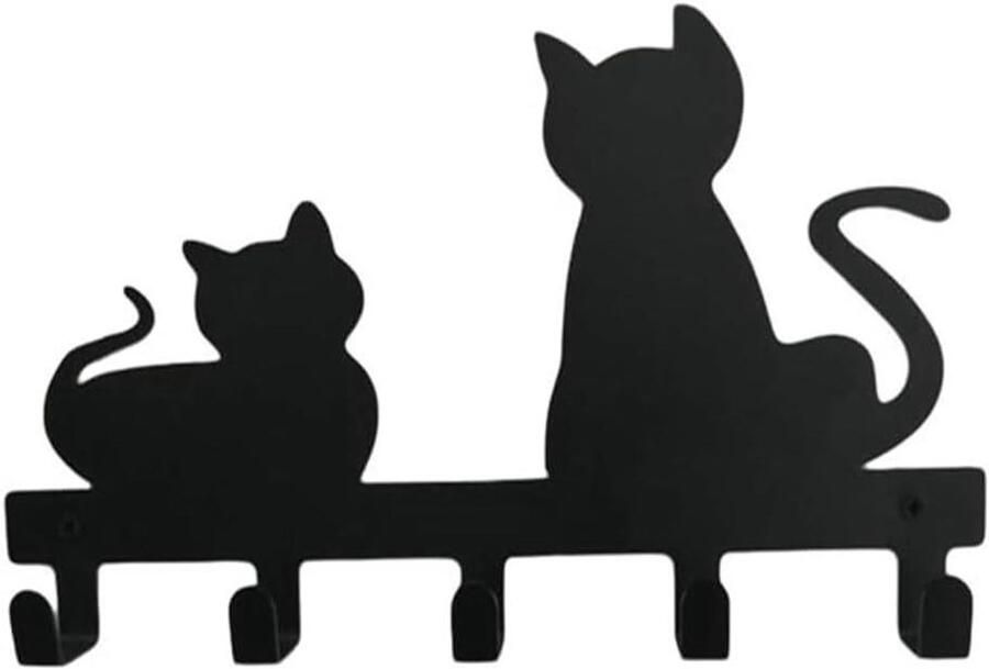 Zeynomax ** Wandrek met Haak voor Katten Handdoekhaak en Kleerhanger Decoratieve Plankhouder**