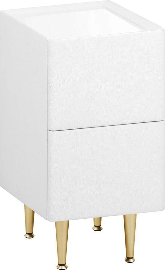 ZFA Store Nachtkastje Opbergruimte Bijzettafel Dressoir Wit Hout 25 x 51 x 40 cm