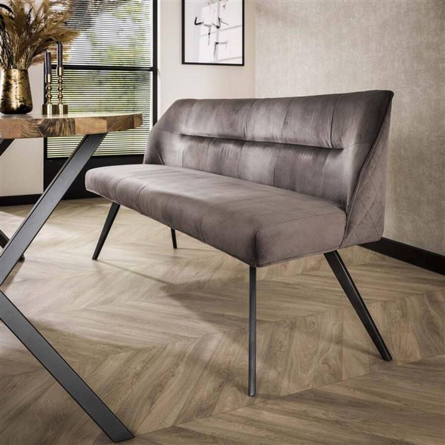 Bold Living Eetkamerbank Pull Antraciet