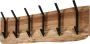 Luce home Kapstok Edge 2 x 6 haken bruin zwart hout metaal 30 cm modern design - Thumbnail 2