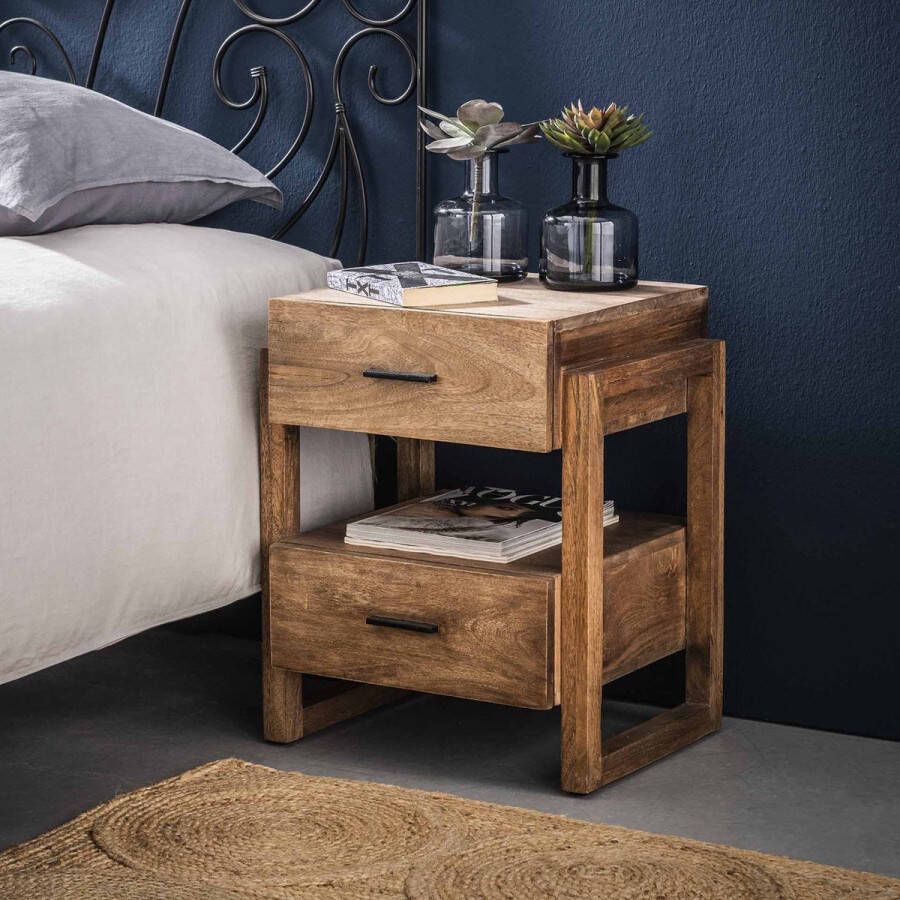 Bold Living Nachtkastje Gobi Block 2 Lades