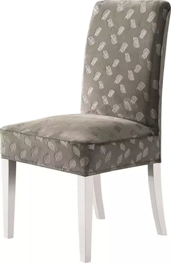 Zinaps Stoelhoezen Eetekamerstoelen Crystal fluwelen stoelhoezen met prachtig patroon stretchstoel modern en duurzaam cappuccino pakket van 4 (WK 02130)