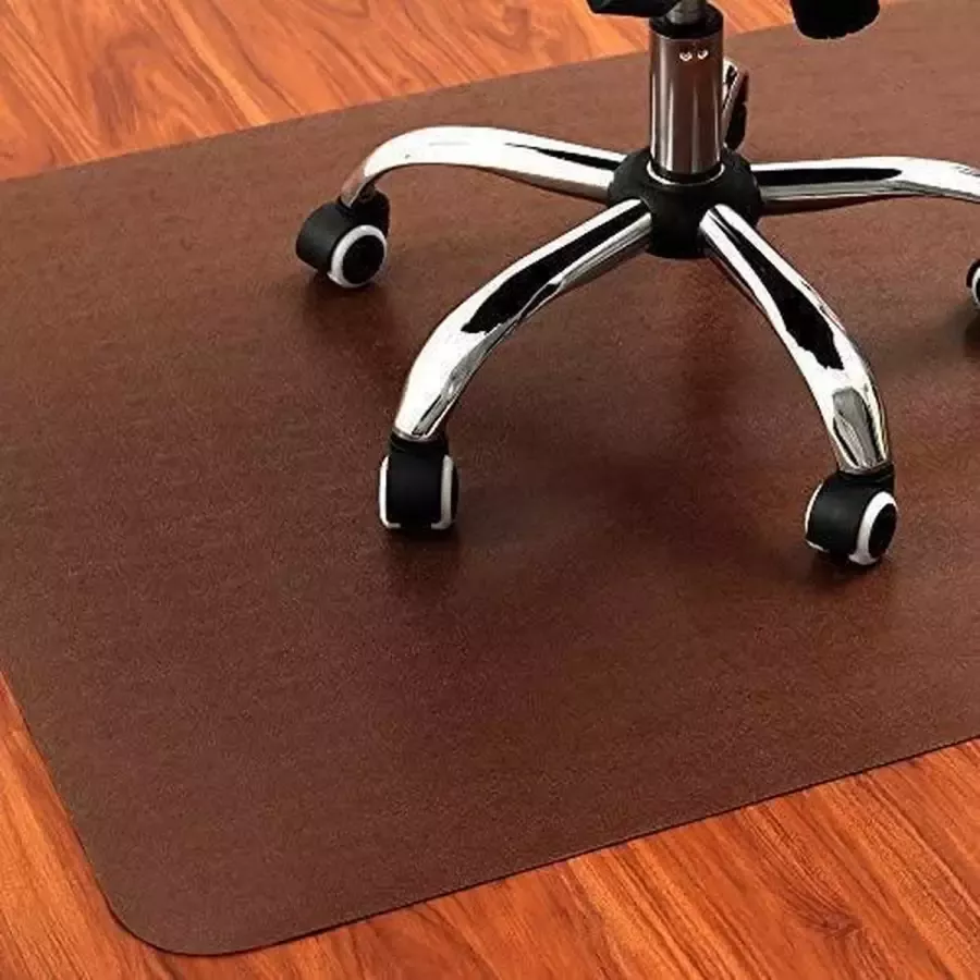 Zinaps VLoerbeschermer Bureaustoelmat Bruine vloerbescherming Mat 120 x 90 cm Gekleurd Kantoorstoel Pad Geschikt voor veelzijdige harde vloeren (WK 02130)