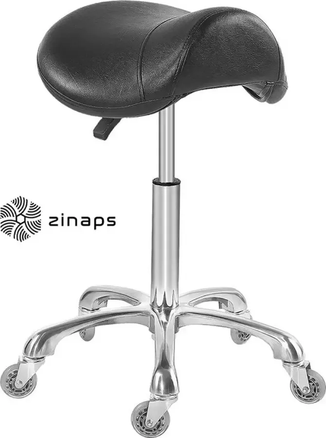 Zinaps Zadelkruk Saddle Kruk voor Massage Clinic Spa Salon Snijden Zadel Rolkruk met wielen Hoogte Verstelbaar (Grijs) (WK 02128)