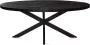 Zita Home Eettafel Thom ovaal 240cm Volledig zwart massiefhout matrixpoot 240x100x77cm Cyber Week - Thumbnail 1