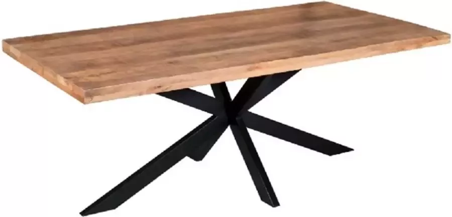 Zita Home Spinpoot Fleur tafel 180x100cm 77cm hoog mango hout matrixpoot