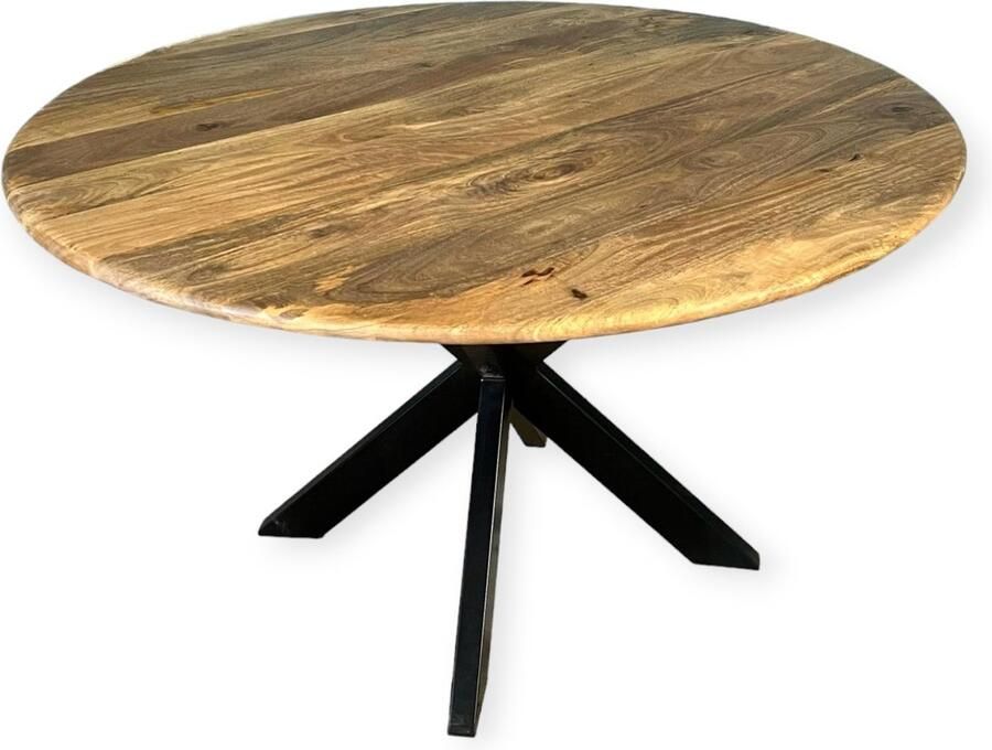 Zita Home eettafel 100cm rond in massief mango hout hoge kwaliteit - Foto 2