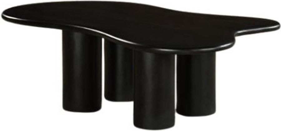 Zita Home Organische salontafel 110 cm Zwart – Mangohout